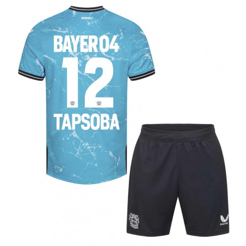 Fotbalové Dres Bayer Leverkusen Edmond Tapsoba #12 Dětské Alternativní 2023-24 Krátký Rukáv (+ trenýrky)